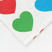 Rainbow Hearts Pattern Fleece Deken (Hoek)