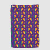 Rainbow Hearts Pattern Golfhanddoek (Voorkant)