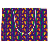 Rainbow Hearts Pattern Groot Cadeauzakje (Achterkant)