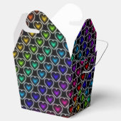 Rainbow Hearts Pattern Haal voordeel uit de voorde Bedankdoosjes (Geopend)