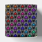Rainbow Hearts Pattern Hart Favor Box Bedankdoosjes (Bovenkant)
