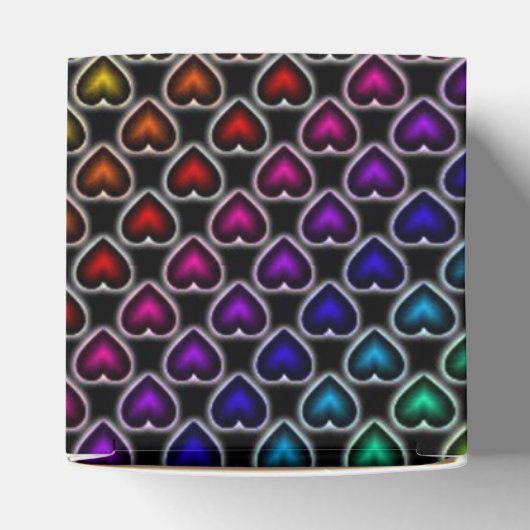 Rainbow Hearts Pattern Hart Favor Box Bedankdoosjes (Bovenkant)