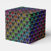 Rainbow Hearts Pattern Hart Favor Box Bedankdoosjes (Achterkant)