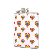 Rainbow Hearts Pattern Heupfles (Links)