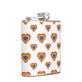 Rainbow Hearts Pattern Heupfles (Rechts)