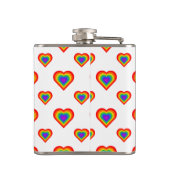 Rainbow Hearts Pattern Heupfles (Achterkant)