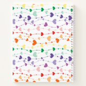  Rainbow Hearts Pattern Kinder School Notitieboek (Achterkant)
