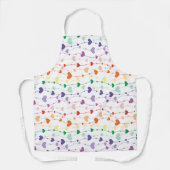 Rainbow Hearts Pattern Kitchen Schort (Voorkant)