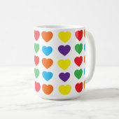 Rainbow Hearts Pattern Koffiemok (Voorkant rechts)