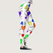 Rainbow Hearts Pattern Leggings (Rechts)