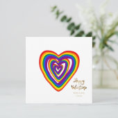 Rainbow Hearts Pattern LGBTQ Valentijnsdag (Staand voorkant)