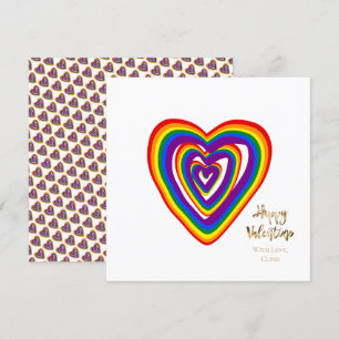 Rainbow Hearts Pattern LGBTQ Valentijnsdag