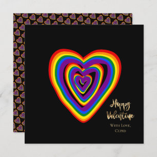 Rainbow Hearts Pattern LGBTQ Valentijnsdag