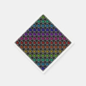 Rainbow Hearts Pattern Napkins Servetten (Hoek)