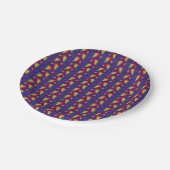 Rainbow Hearts Pattern Papieren Bordje (Gekanteld)