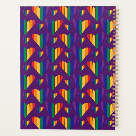 Rainbow Hearts Pattern Planner (Achterkant)