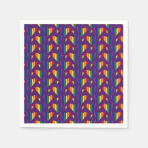 Rainbow Hearts Pattern Servet