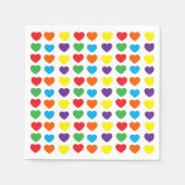Rainbow Hearts Pattern Servet (Voorkant)