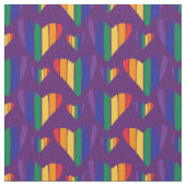 Rainbow Hearts Pattern Stof (Close Up)