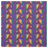 Rainbow Hearts Pattern Stof (Swatch)