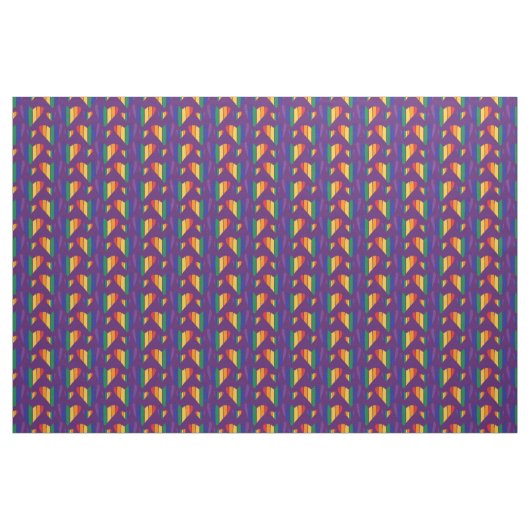 Rainbow Hearts Pattern Stof (Fat Quarter)