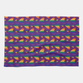 Rainbow Hearts Pattern Theedoek (Horizontaal)