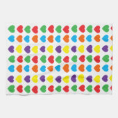 Rainbow Hearts Pattern Theedoek (Horizontaal)