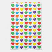 Rainbow Hearts Pattern Theedoek (Verticaal)