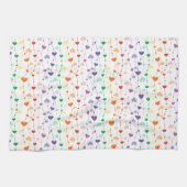 Rainbow Hearts Pattern Theedoek (Horizontaal)