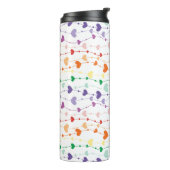 Rainbow Hearts Pattern Thermosbeker (Gedraaid links)