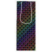 Rainbow Hearts Pattern Wine Gift Bag Wijn Cadeautas (Voorkant)