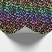 Rainbow Hearts Pattern Wrapping Paper Cadeaupapier (Hoek)