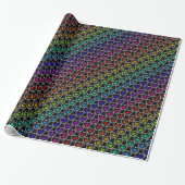 Rainbow Hearts Pattern Wrapping Paper Cadeaupapier (Uitgerold)