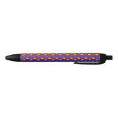 Rainbow Hearts Pattern Zwarte Inkt Pen (Bodem)