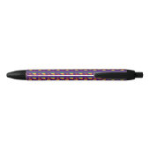 Rainbow Hearts Pattern Zwarte Inkt Pen (Achterkant)