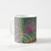 Rainbow Hearts Pink Swirls Koffiemok (Voorkant links)