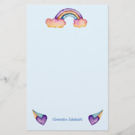 Rainbow Hearts | Schattigee Kinder Briefpapier