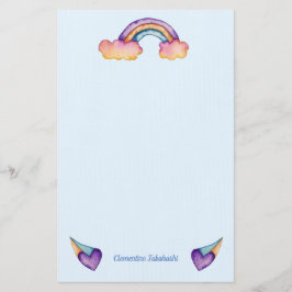 Rainbow Hearts | Schattigee Kinder Briefpapier