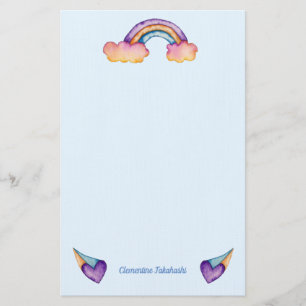 Rainbow Hearts Schattigee Kinder Briefpapier