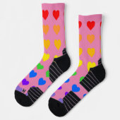 Rainbow Hearts Socks Sokken (Links)