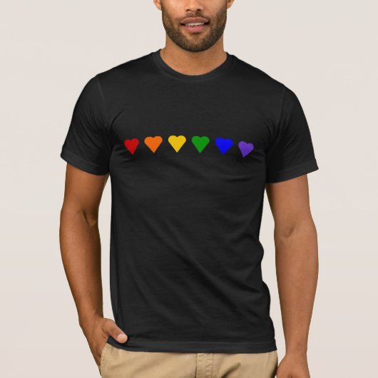 Rainbow Hearts T-Shirt (Voorkant)