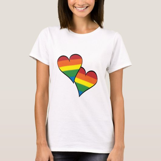 Rainbow Hearts T-Shirt (Voorkant)