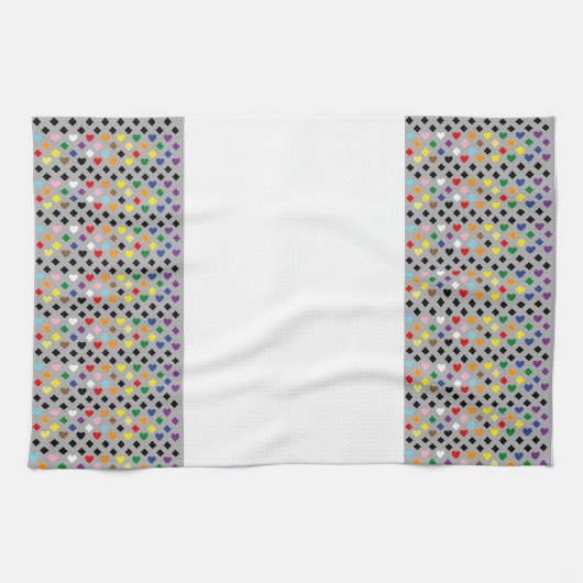 Rainbow Hearts Theedoek (Horizontaal)