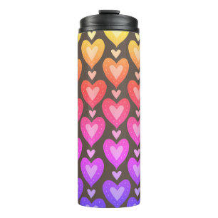 Rainbow Hearts Thermal Tumbler Thermosbeker