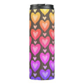 Rainbow Hearts Thermal Tumbler Thermosbeker (Achterkant)