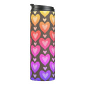 Rainbow Hearts Thermal Tumbler Thermosbeker (Geroteerd rechts)