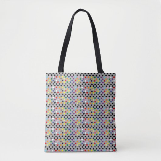 Rainbow Hearts Tote Bag (Voorkant)