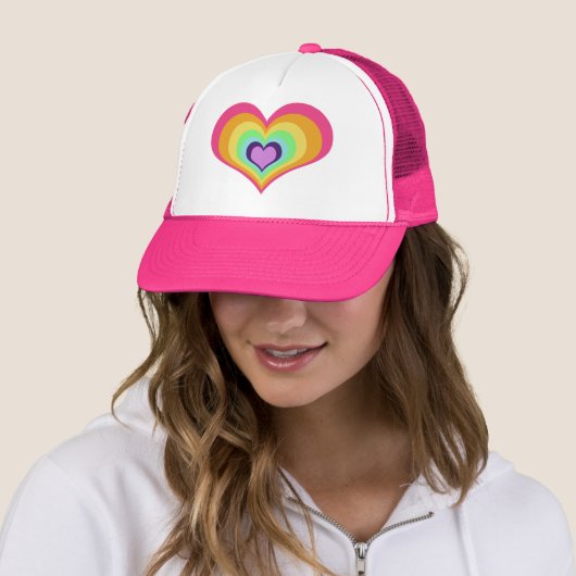 Rainbow Hearts Trucker Pet (In situ)