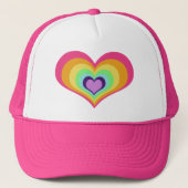 Rainbow Hearts Trucker Pet (Voorkant)