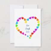 Rainbow Hearts Wedding Invitation RSVP Kaart (Achterkant)
